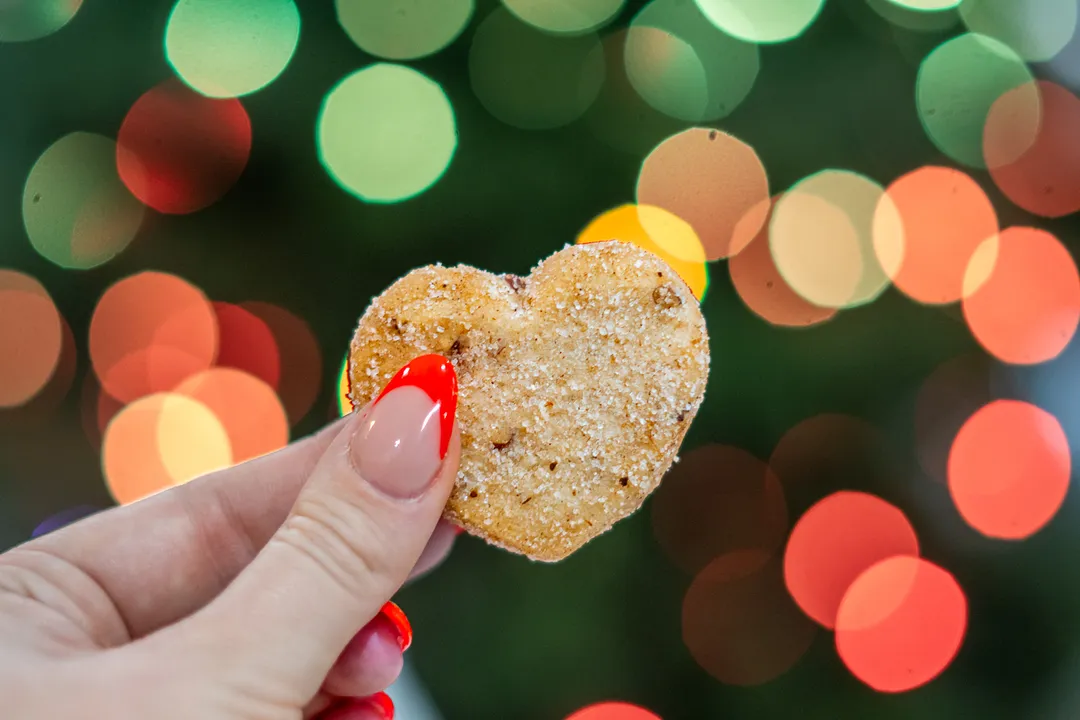 Valentina Heart-Shaped Pecan Cinnamon Cookies Stand Up Pouch