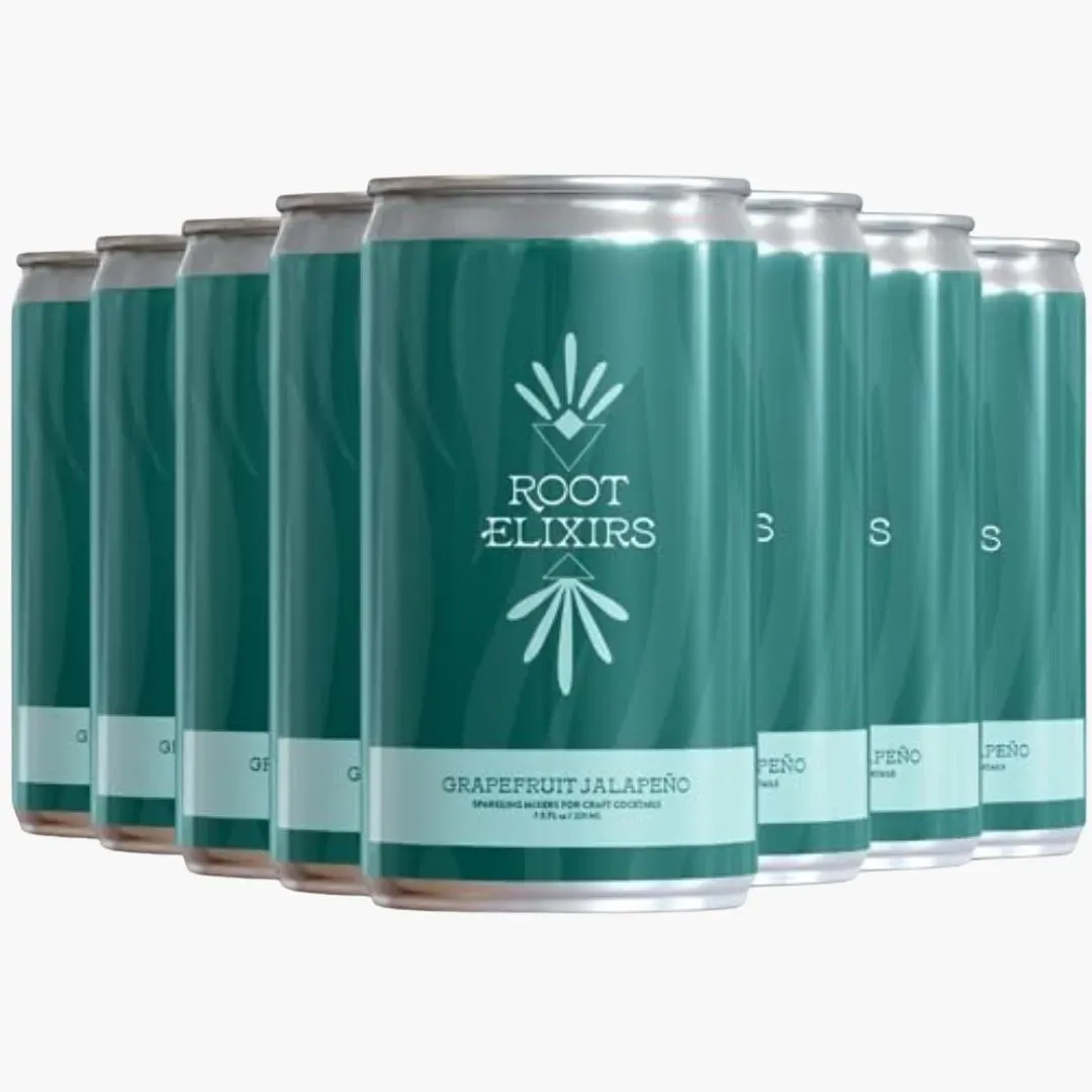 Root Elixirs Grapefruit Jalapeño Sparkling Mixer Can 24 case