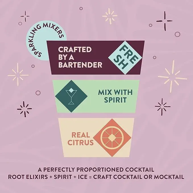Root Elixirs Variety Pack Sparkling Mixers Can 24 case