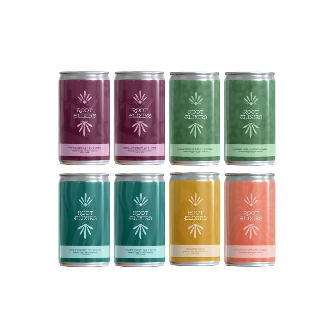 Root Elixirs Variety Pack Sparkling Mixers Can 24 case