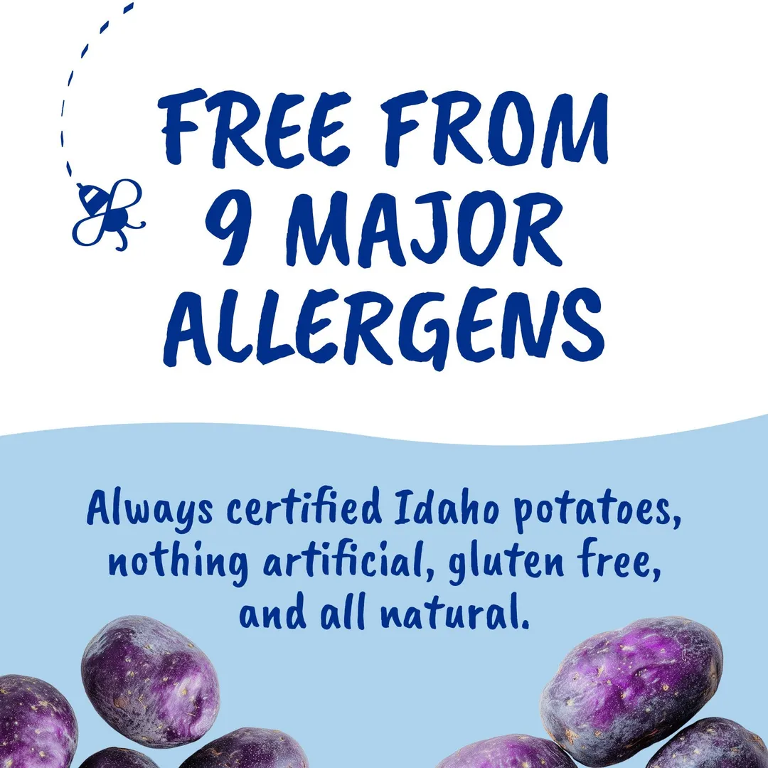 Tallow Purple Sea Salt Kettle Cooked Potato Chips – Naturally Vibrant Flavor – Regenerative Idaho Purple Potatoes Cooked in 100% Tallow – (12 x 5 oz Bags)