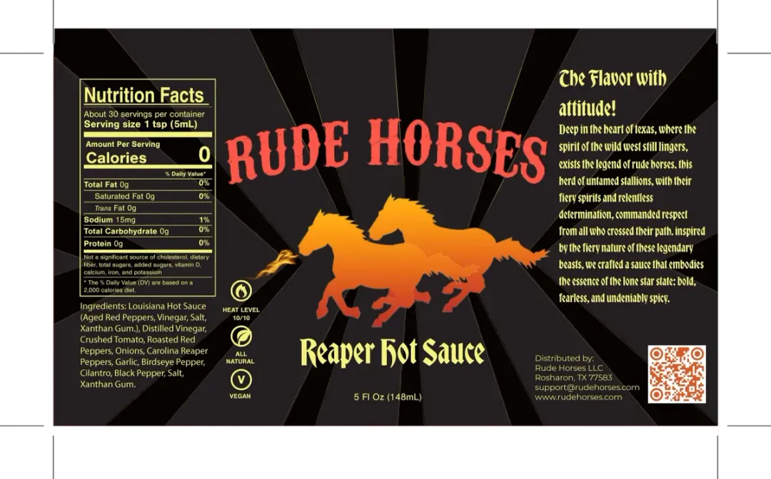 Rude Horses Reaper Hot Sauce