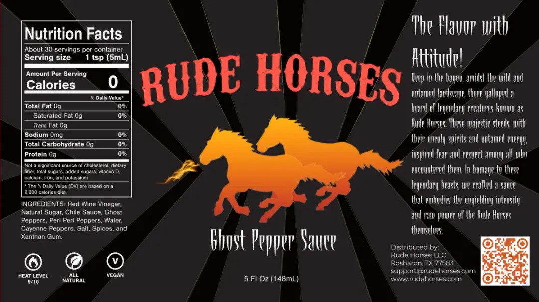 Rude Horses Ghost Pepper Sauce