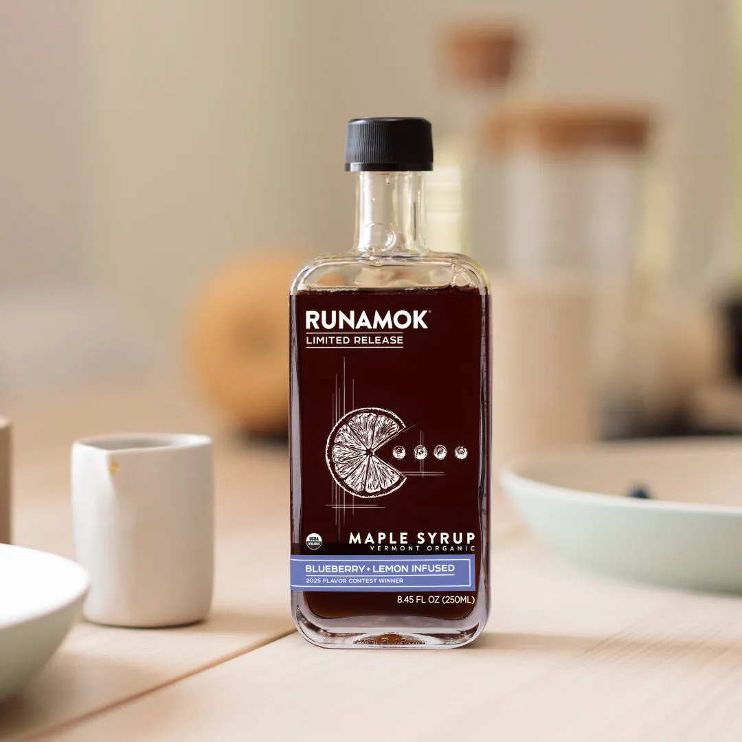 Blueberry + Lemon Infused Maple Syrup (250ml)