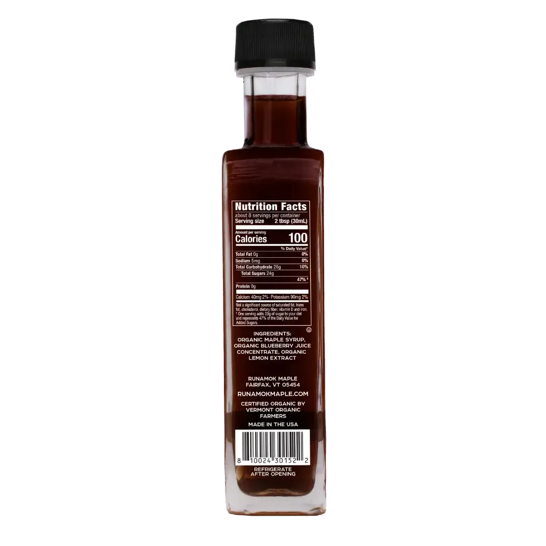 Blueberry + Lemon Infused Maple Syrup (250ml)