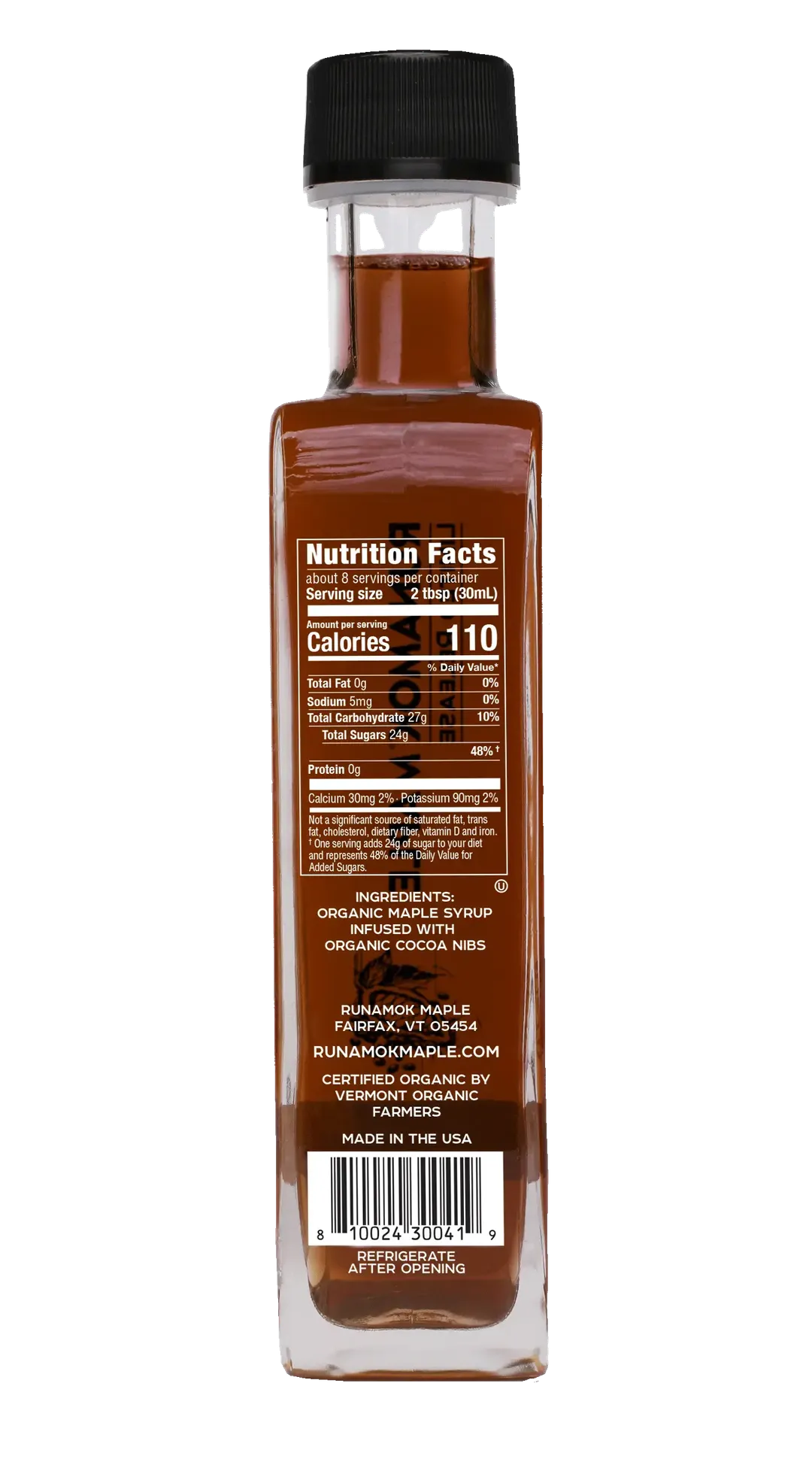 Cocoa Bean Infused Maple Syrup (250ml)