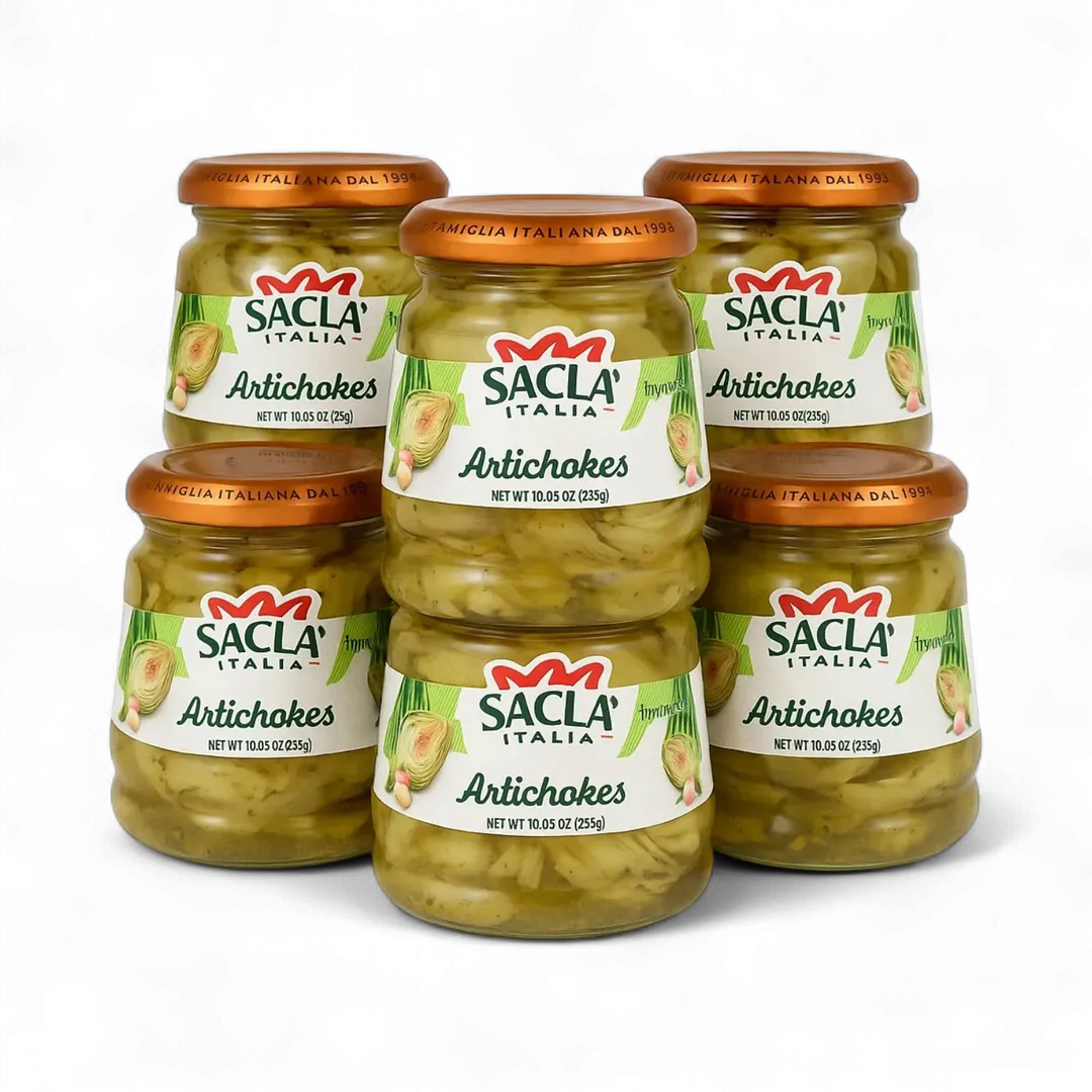 Sacla Italy Artichoke Hearts in Oil 6x10oz Imported Italian