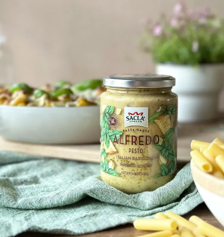 Sacla Italy Basil Pesto Alfredo White Pasta Sauce 6x14.5oz