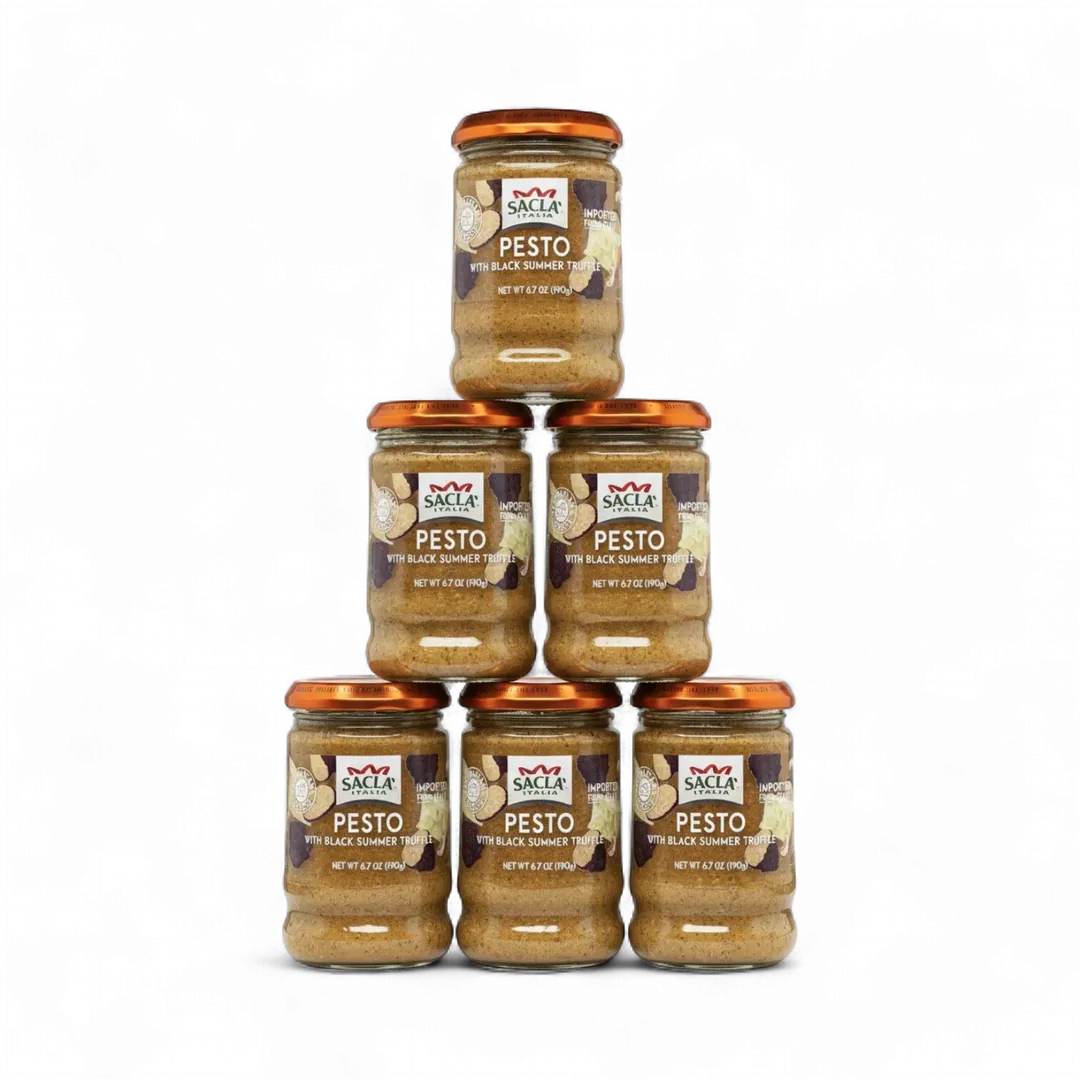 Sacla Italy Black Summer Truffle Pesto 6x6.7oz Pasta Sauce