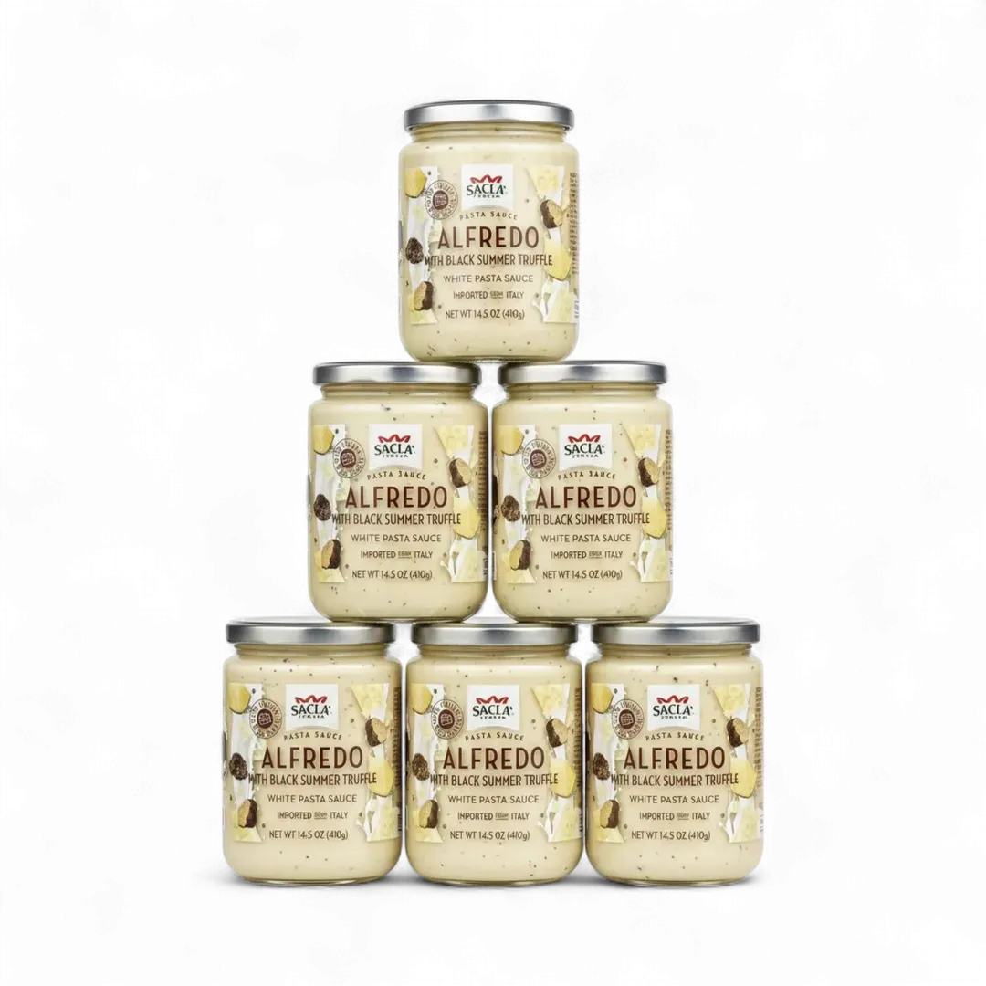 Sacla Italy Black Truffle Alfredo White Pasta Sauce 6x14.5oz
