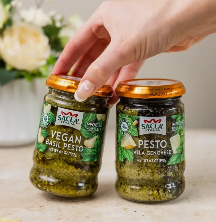 Sacla Italy Genovese Basil Pesto 6x6.7oz Green Pasta Sauce