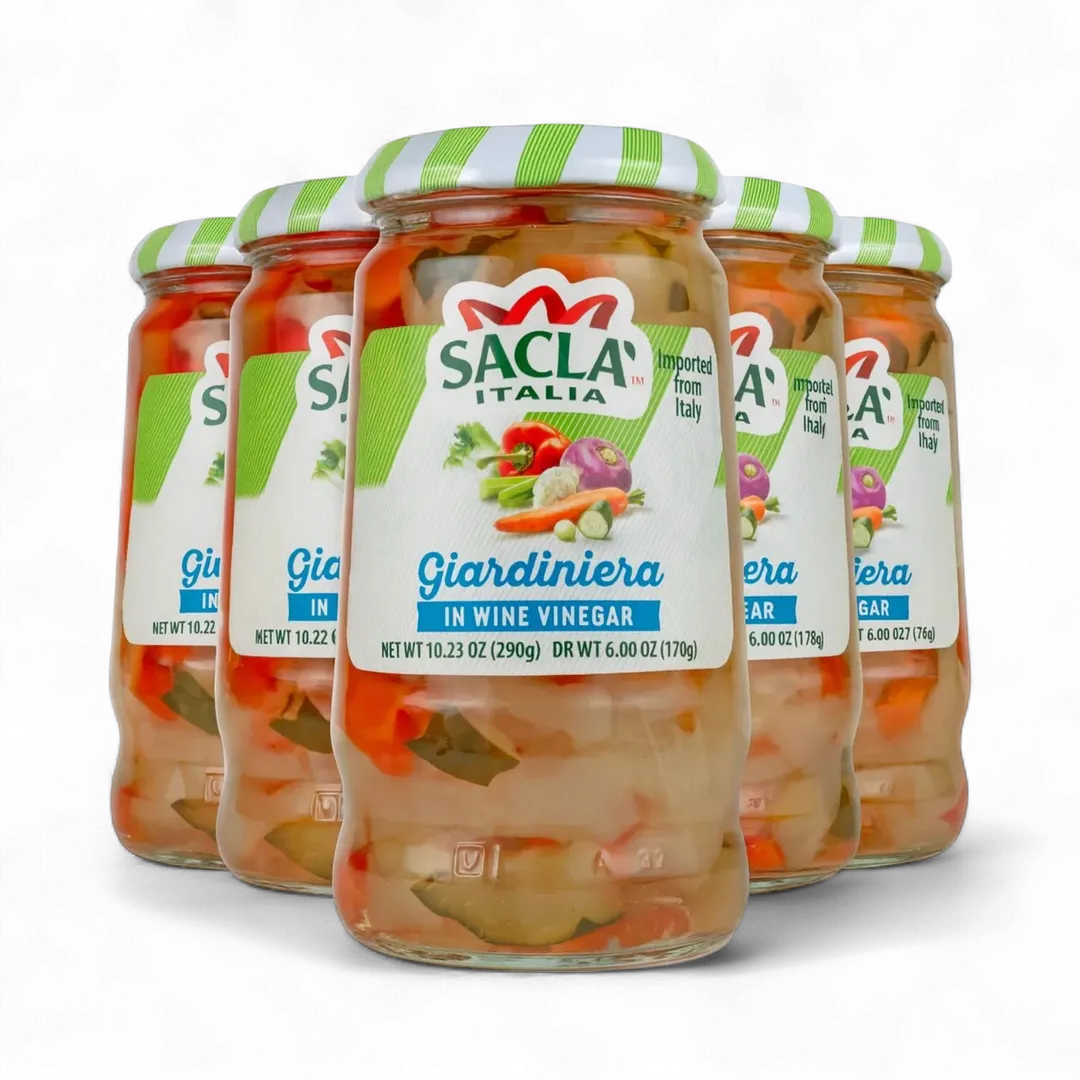 Sacla Italy Giardiniera Mixed Pickled Vegetables 6x10.2oz