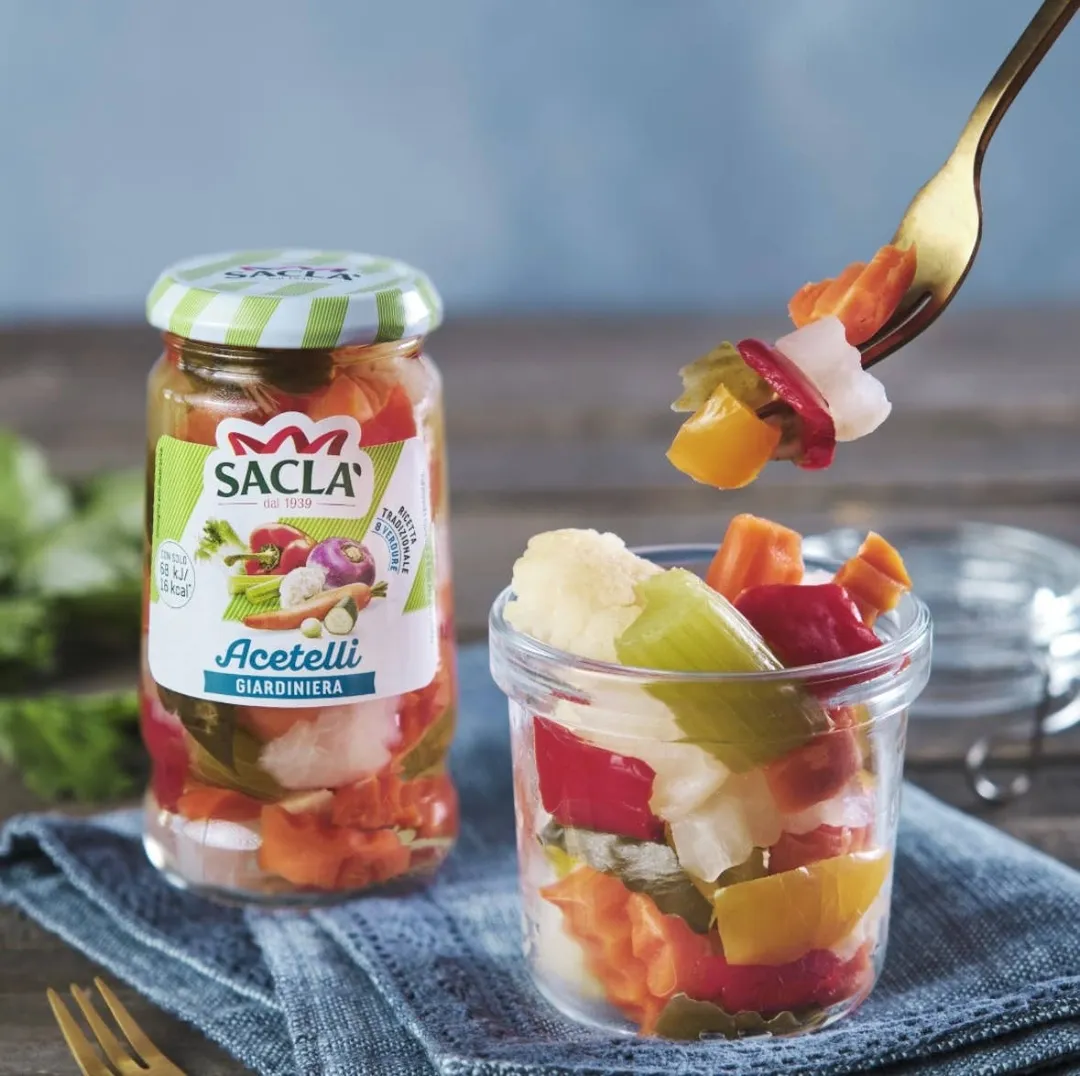 Sacla Italy Giardiniera Mixed Pickled Vegetables 6x10.2oz