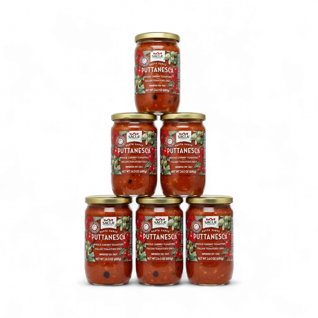 Sacla Italy Mediterranea Puttanesca Cherry Tomato Pasta Sauce 6x24oz