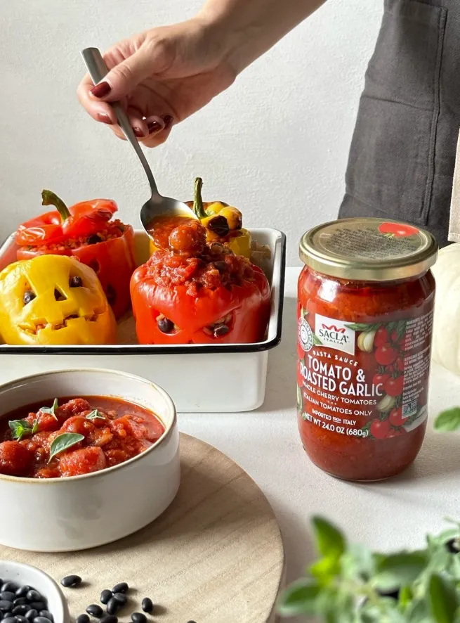 Sacla Italy Roasted Garlic Cherry Tomato Pasta Sauce 6x24oz