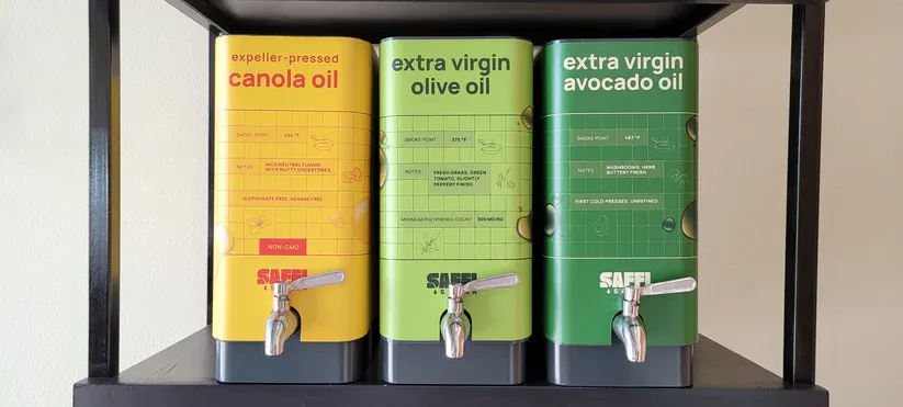 Saffi Saana Branded 5L Bulk Dispenser W/ Tap - Canola Oil (Dispenser Only)