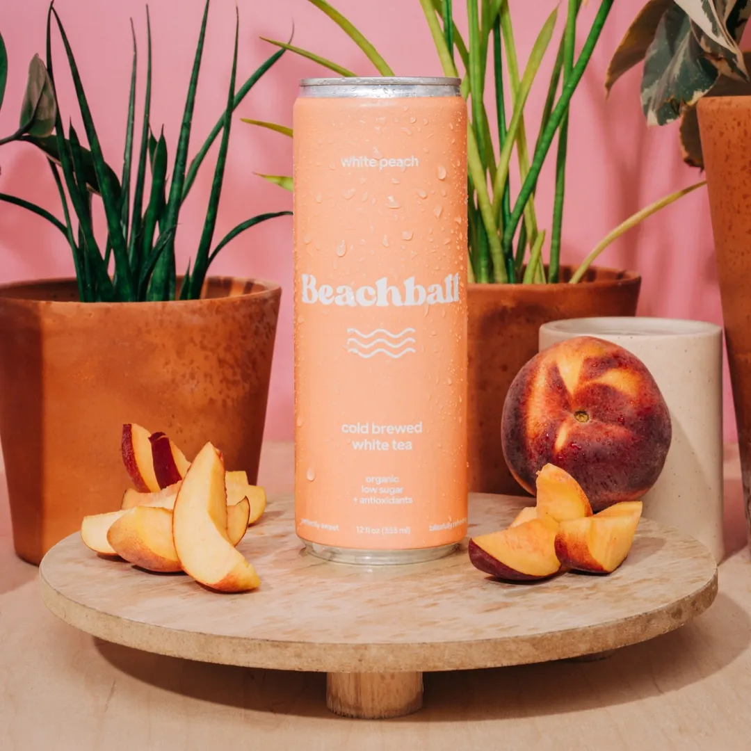 Beachball Organic Iced Tea Can - White Peach