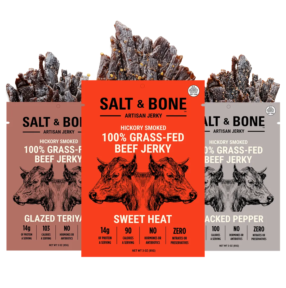 Cracked Pepper Grass-Fed Beef Jerky (3OZ)