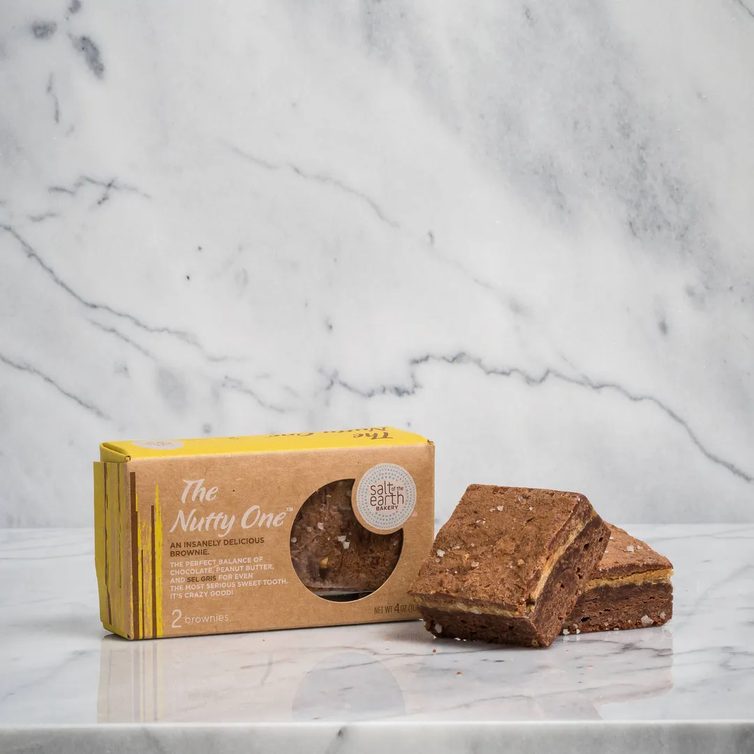 Chocolate Peanut Butter Brownies with Sea Salt 8 oz - 2 pack
