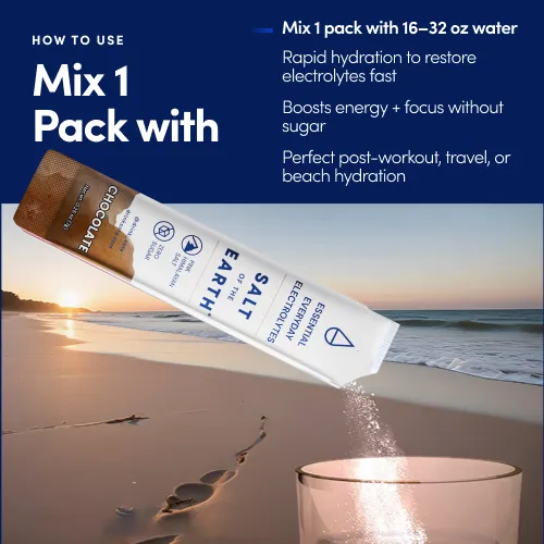 Salt of the Earth Electrolytes | Chocolate | 30-Stick Bag