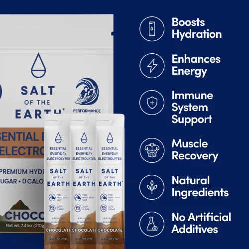 Salt of the Earth Electrolytes | Chocolate | 30-Stick Bag