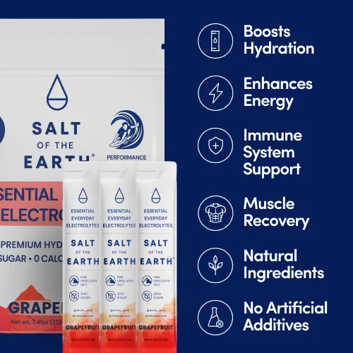 Salt of the Earth Electrolytes | Grapefruit | 30-Stick Bag