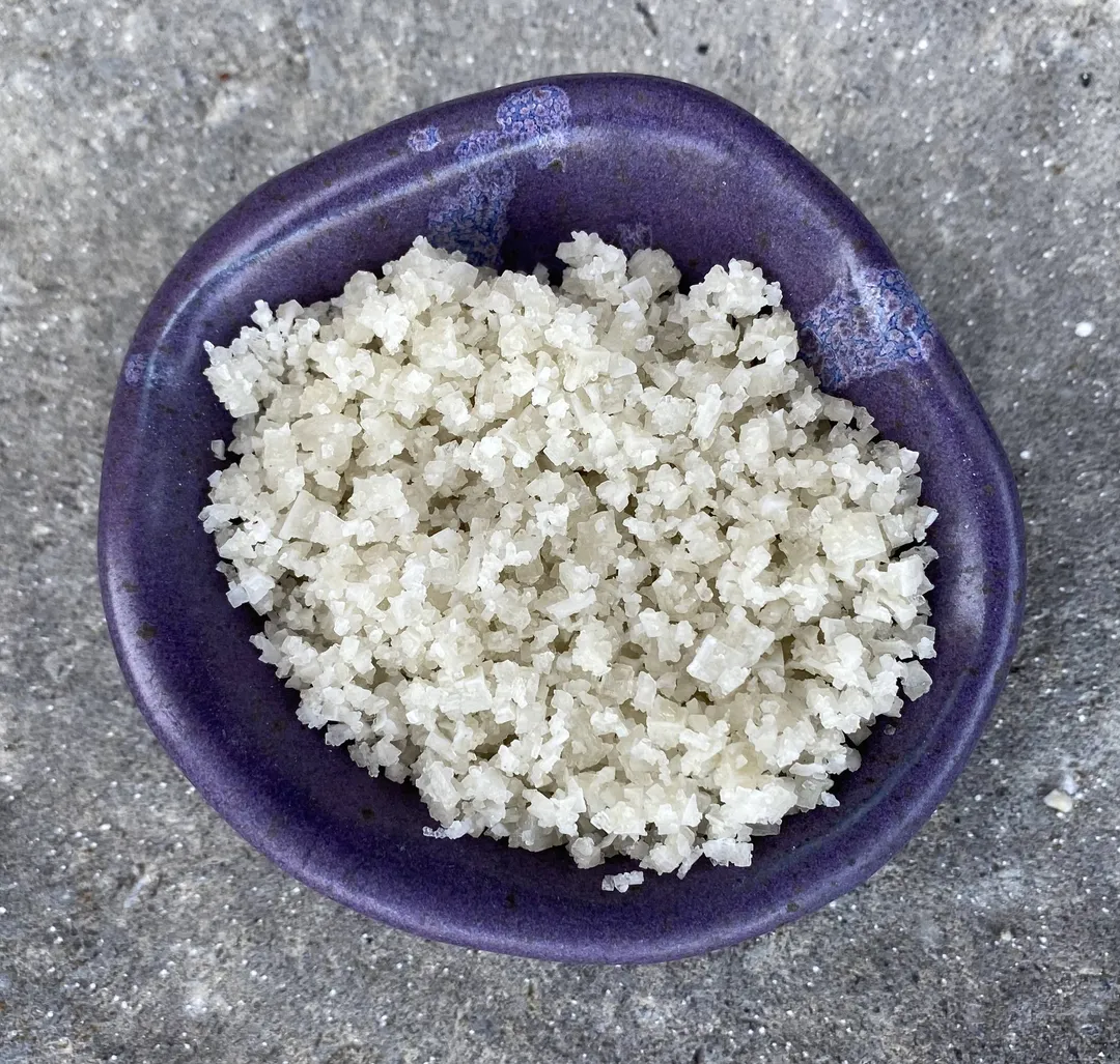 French Grey Sea Salt Coarse Grain Celtic - 4 oz. Glass Jar