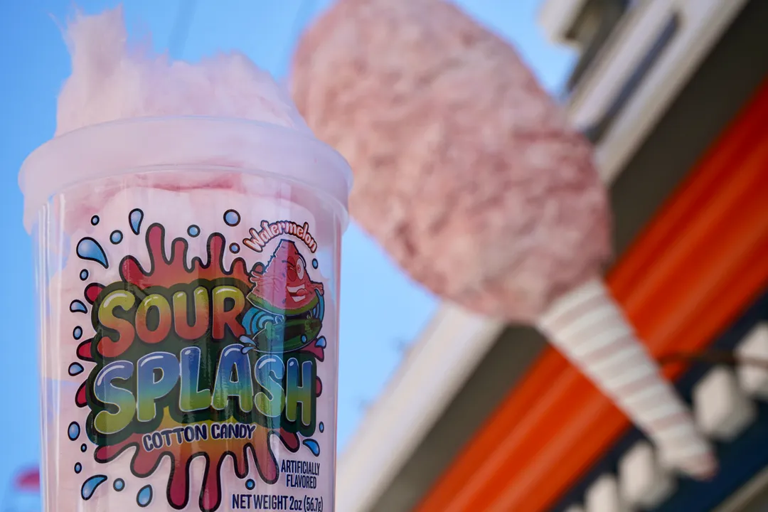 Sour Splash Cotton Candy - Watermelon Flavor (Pack of 24)