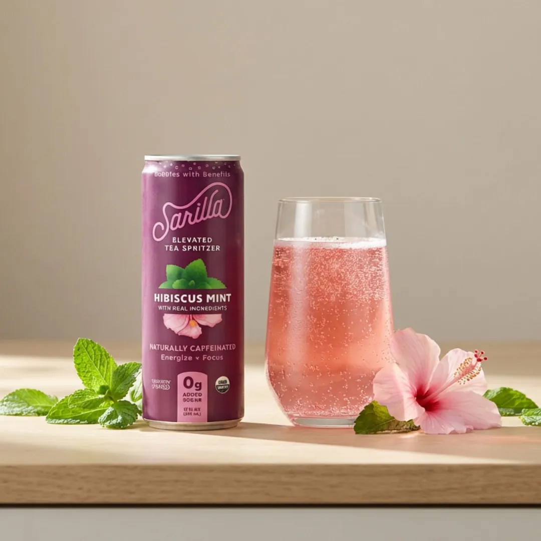 Hibiscus Mint, Caffeine, case of 12 x 12 fl oz cans