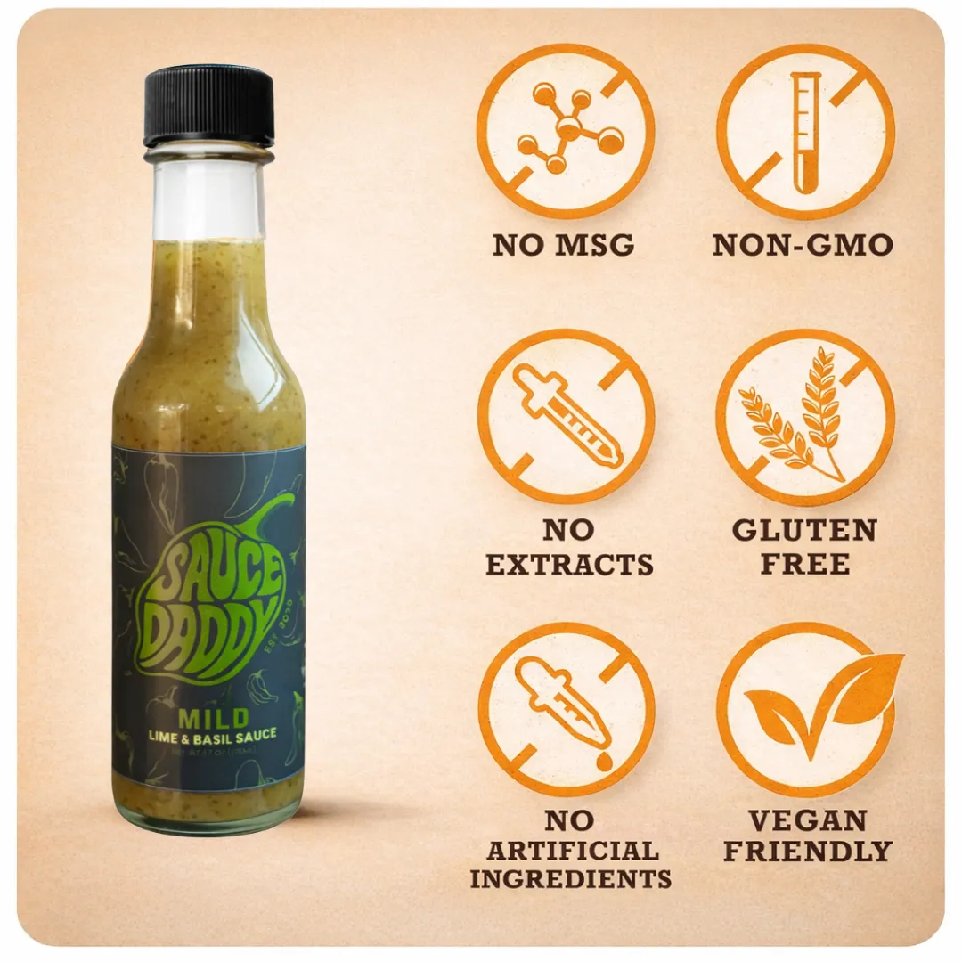 Sauce Daddy Mild Lime & Basil Sauce