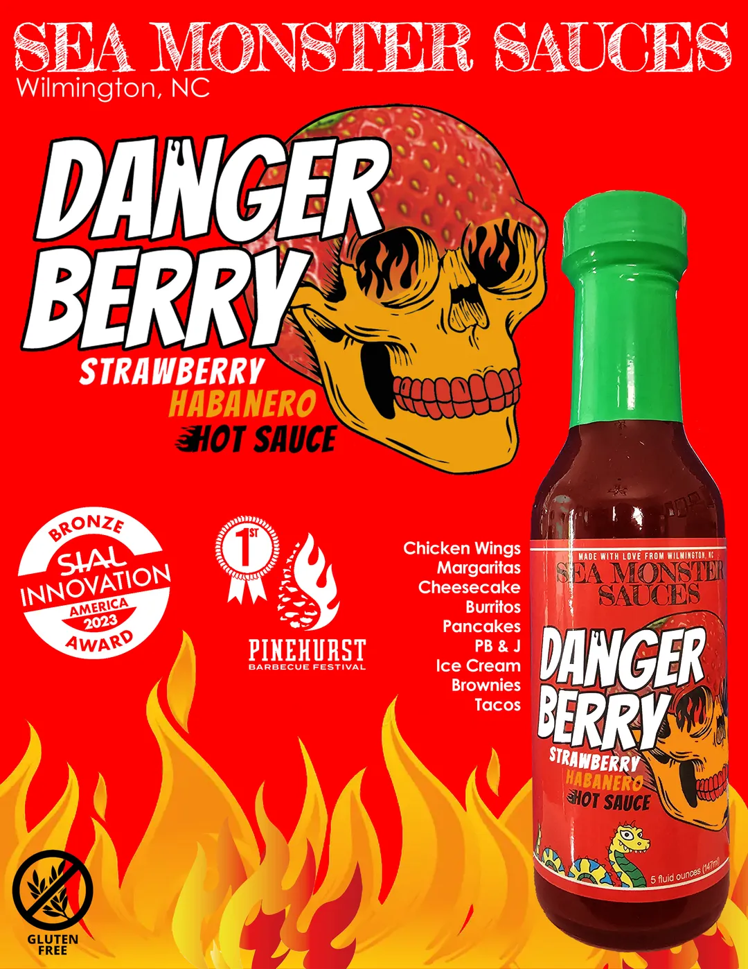 Danger Berry Strawberry Habanero Hot Sauce