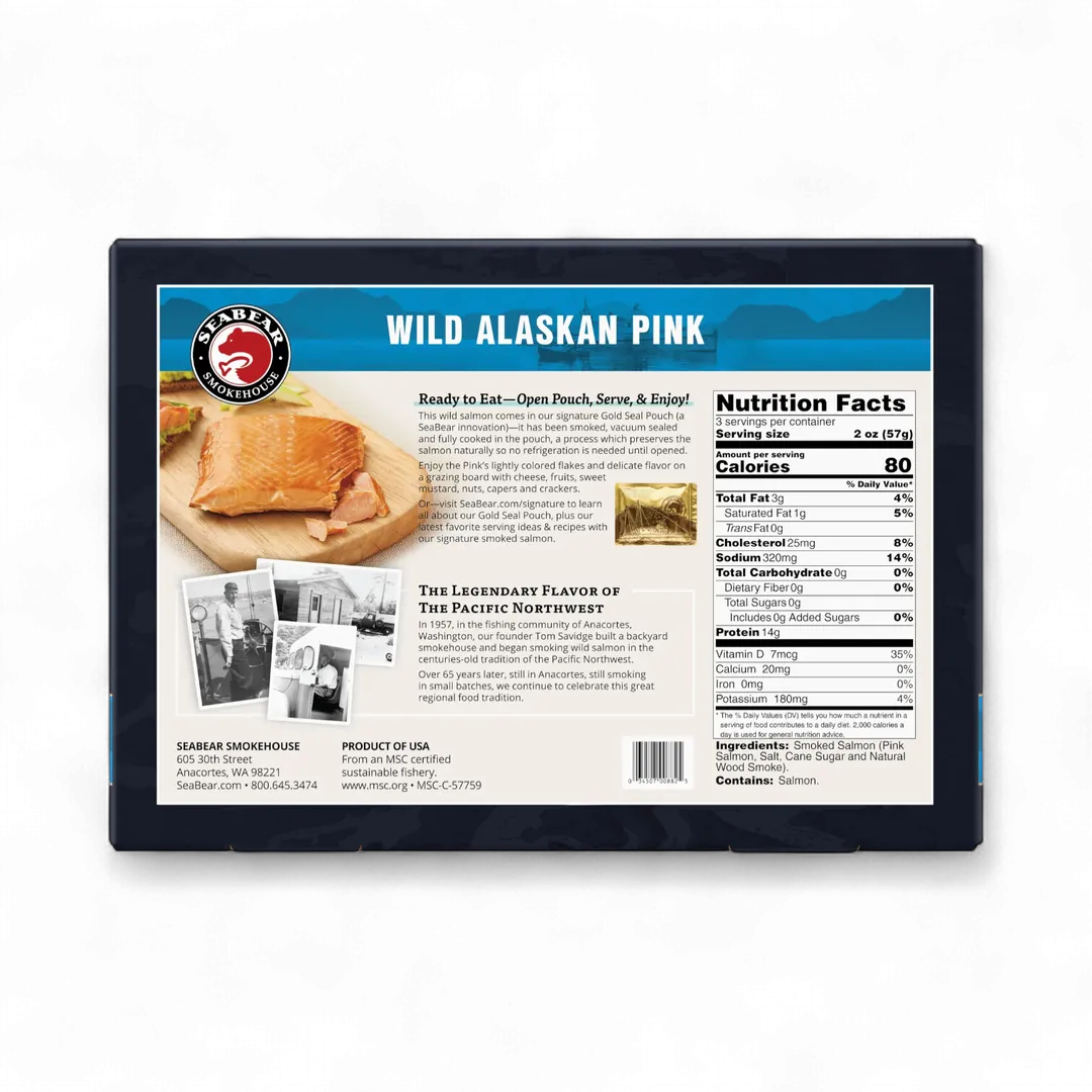 Smoked Wild Pink Salmon 6oz Gift Box
