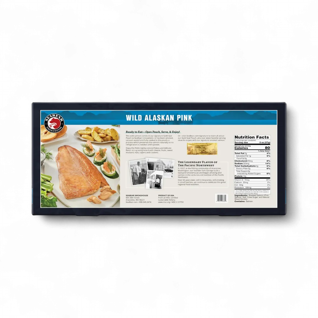 Smoked Wild Pink Salmon 1lb Gift Box