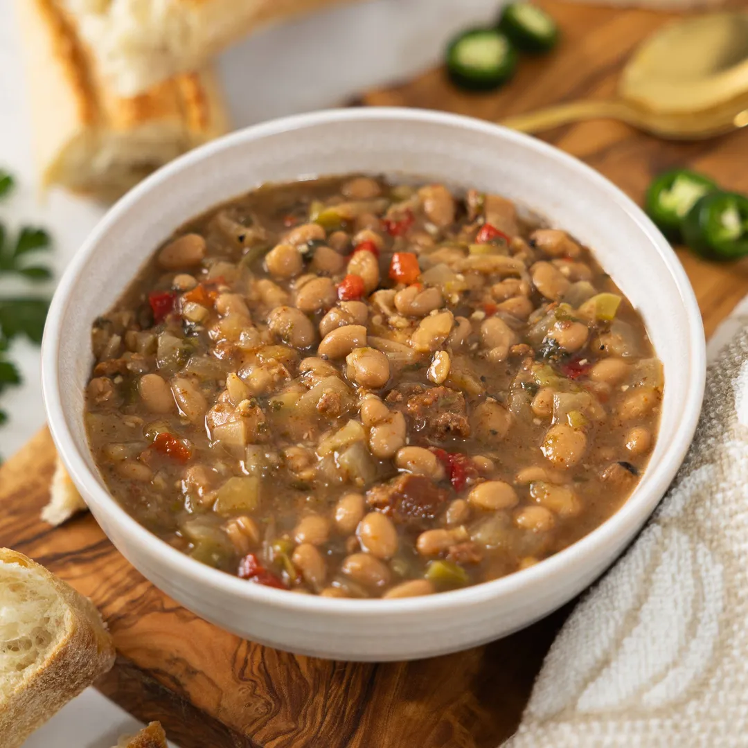 Smoked Salmon Spicy Bean Soup