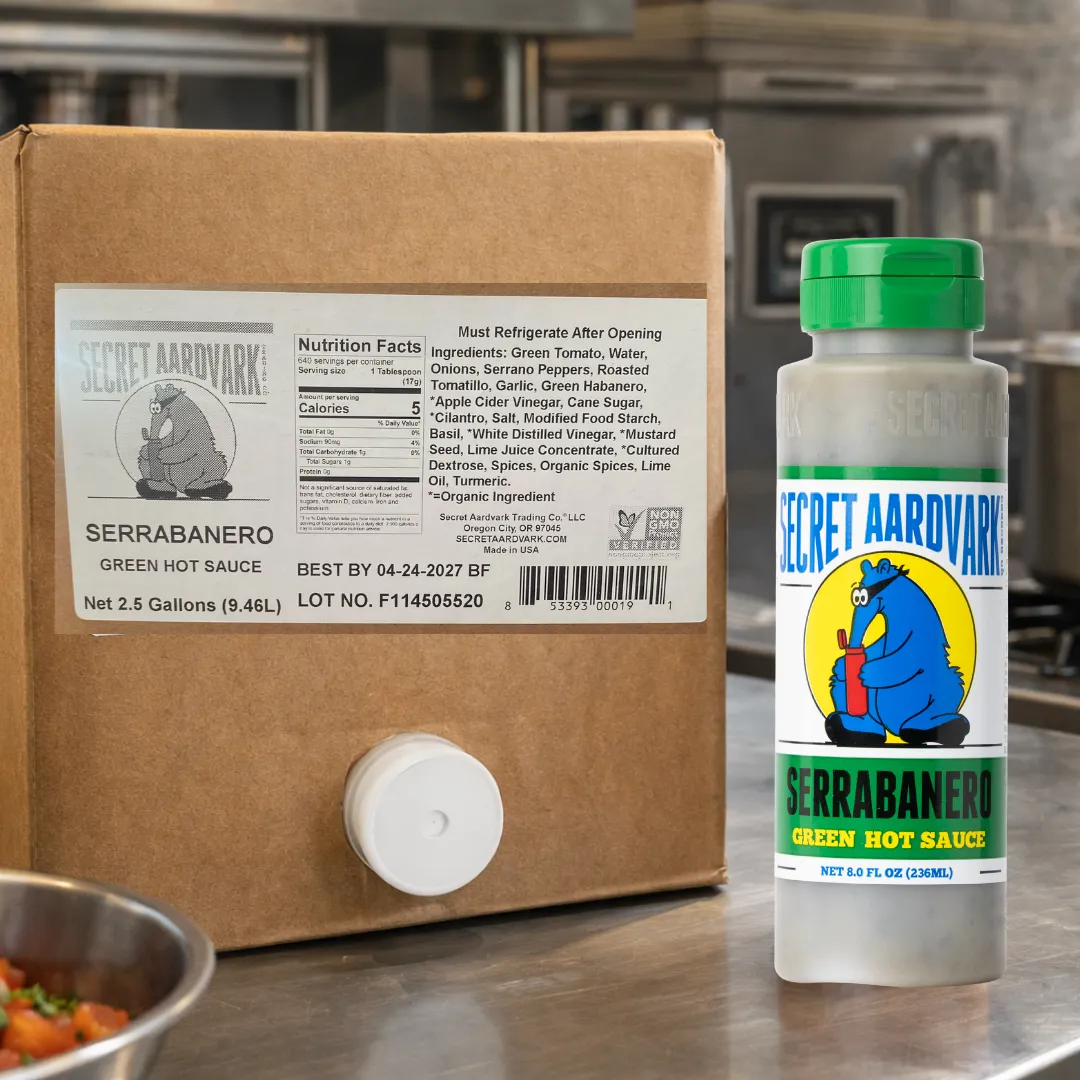 Bag in A Box SERRABANERO Green Hot SAuce