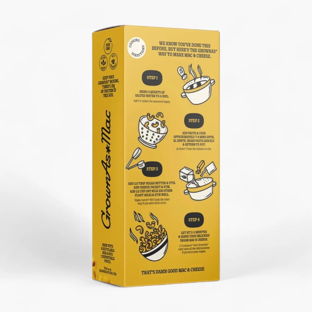 Vegan Mac & Cheese | Classic | GrownAs Foods