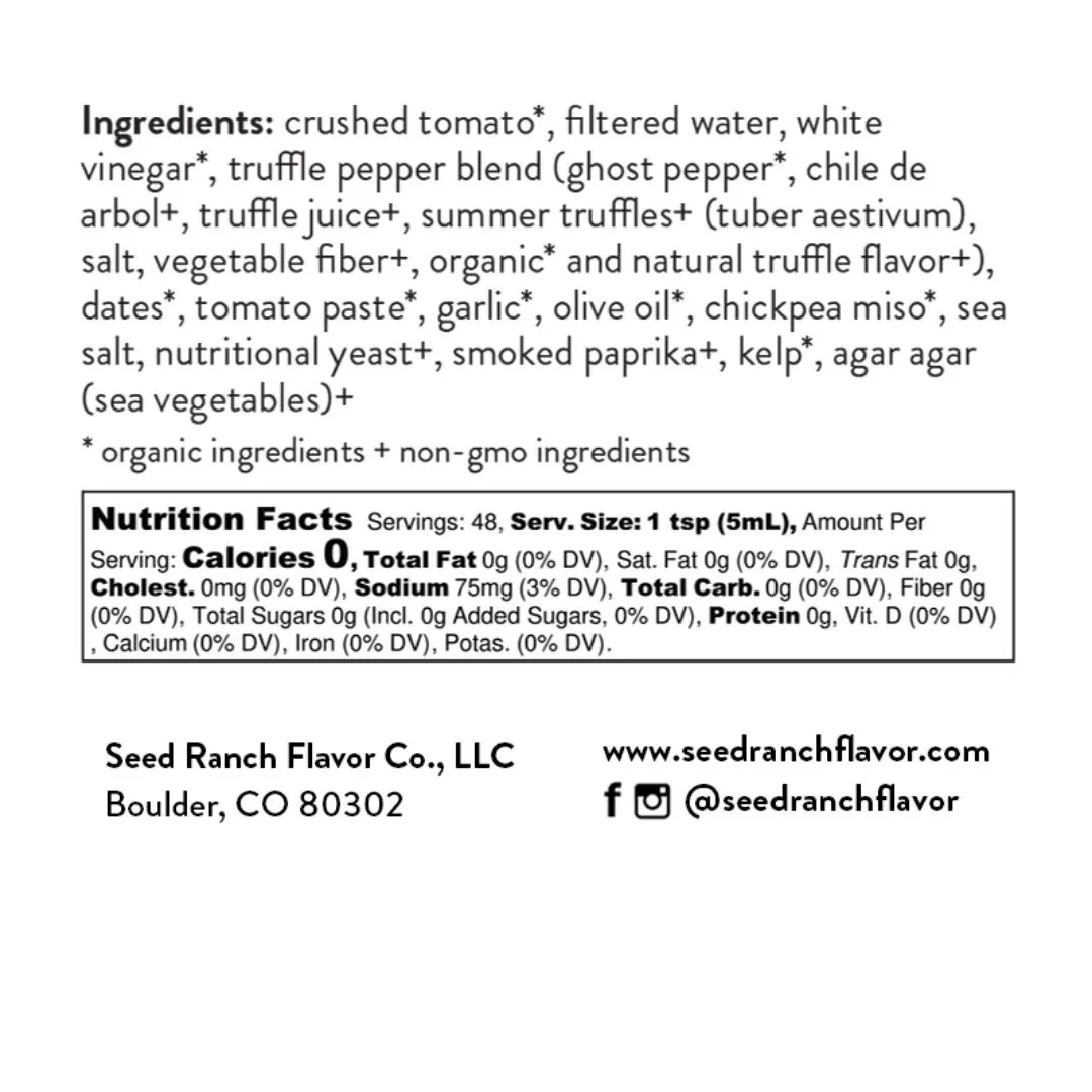 Black Truffle Hot Sauce | Truffle Hound | 8 oz