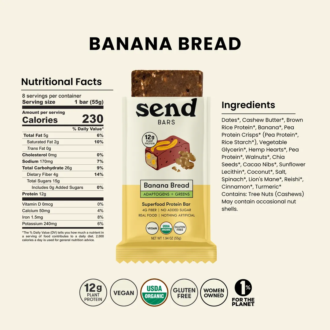 SEND BARS Organic Full Send Variety Box 8pk 