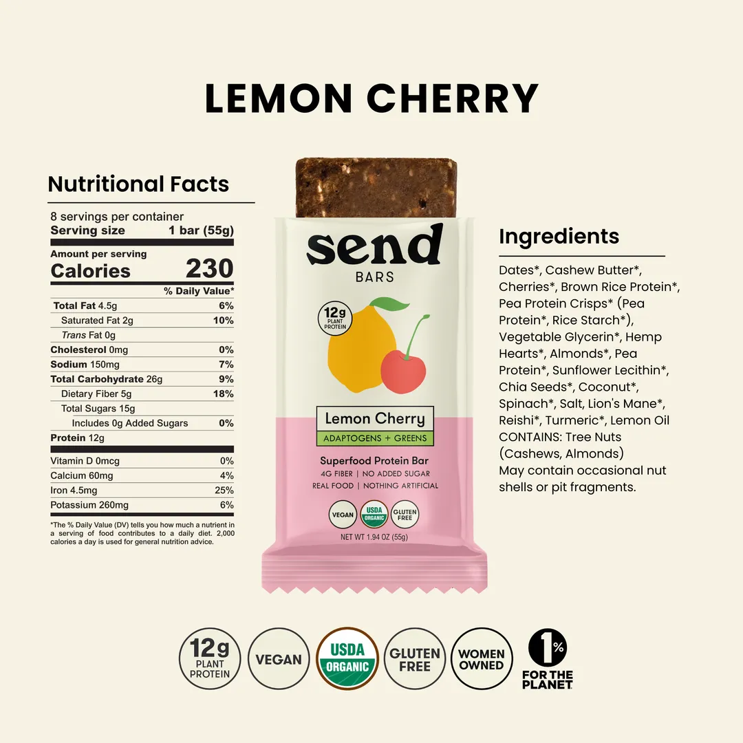 SEND BARS Organic Full Send Variety Box 8pk 