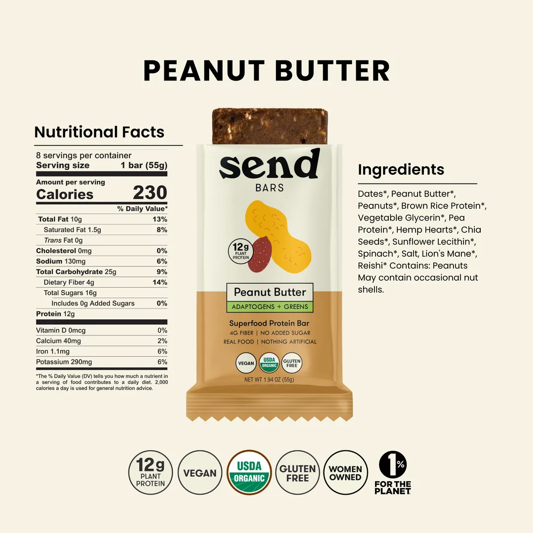 SEND BARS Organic Full Send Variety Box 8pk 