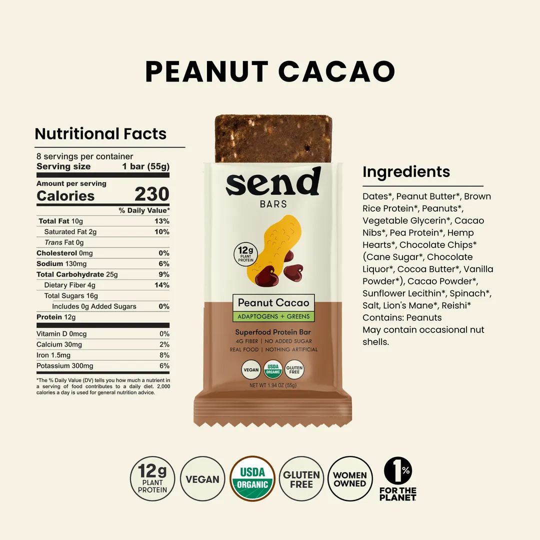 SEND BARS Organic Full Send Variety Box 8pk 