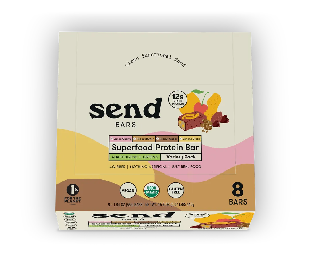 SEND BARS Organic Full Send Variety Box 8pk 