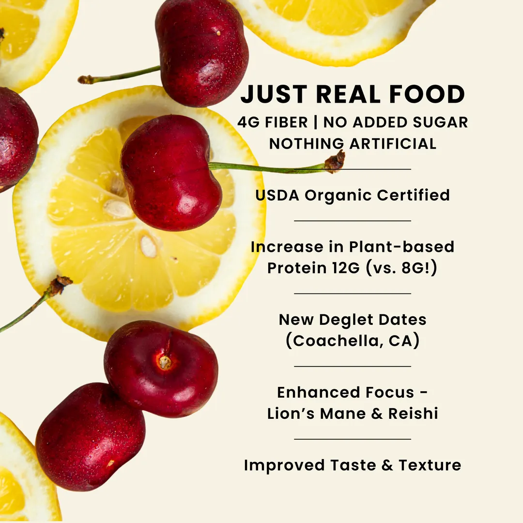 SEND Bars Organic Lemon Cherry Superfood Protein Bars (8-pk)