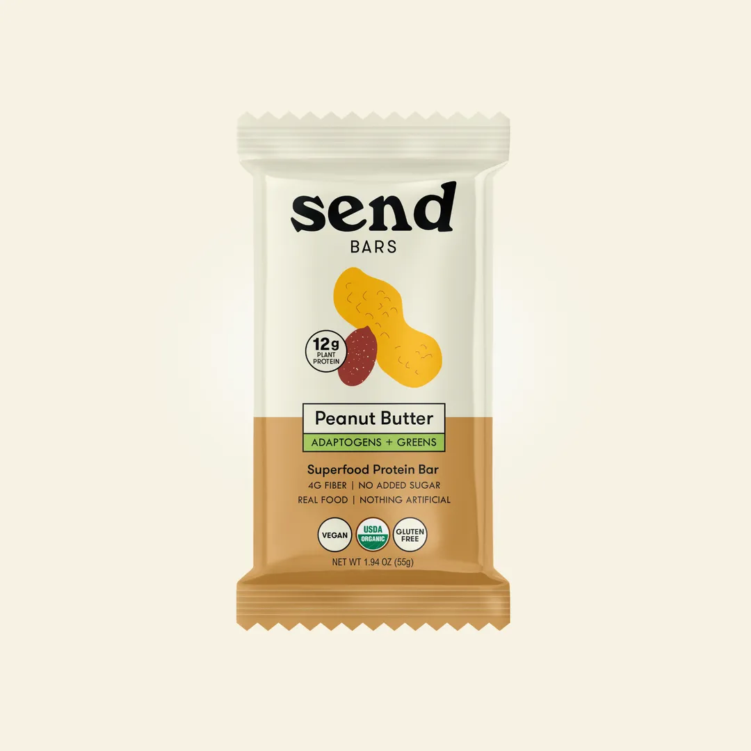 SEND Bars Organic Peanut Butter Superfood Protein Bars (8pk)