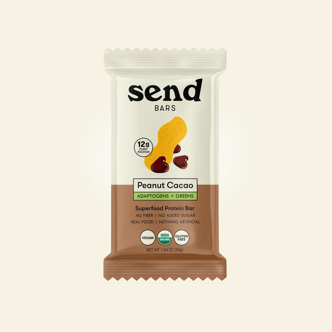 SEND Bars Organic Peanut Cacao Superfood Protein Bars (8-pk)