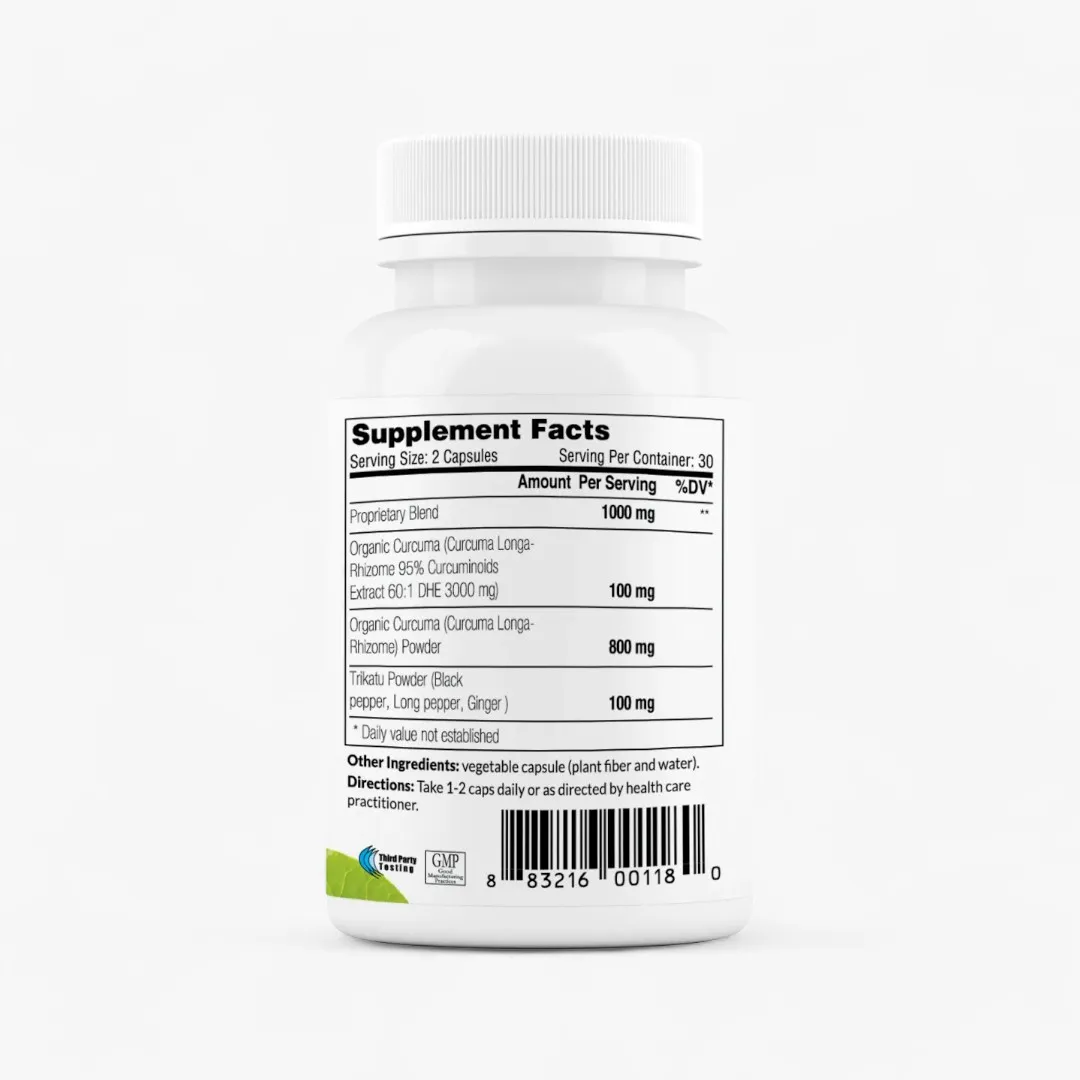 Organic Curcumin 95% Extract Capsules