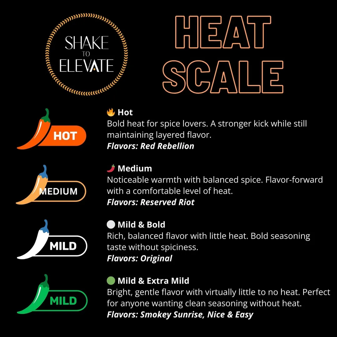 Shake to Elevate – Guilt Free Nice & Easy (Extra Mild) No Salt & No Sugar Seasoning