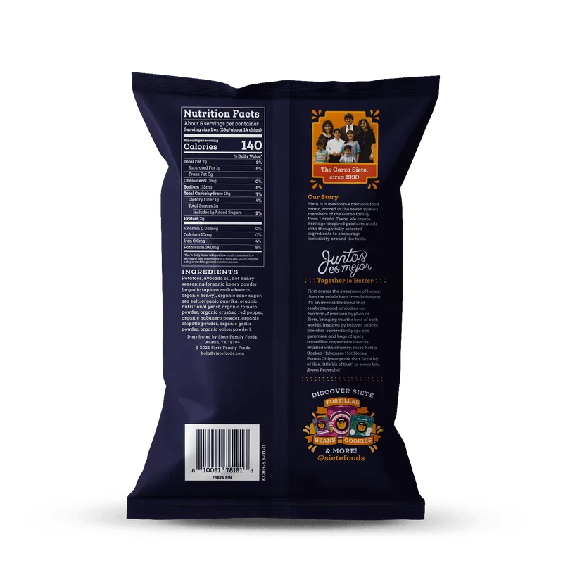 Habanero Hot Honey Kettle Cooked Potato Chips - 24 Bags