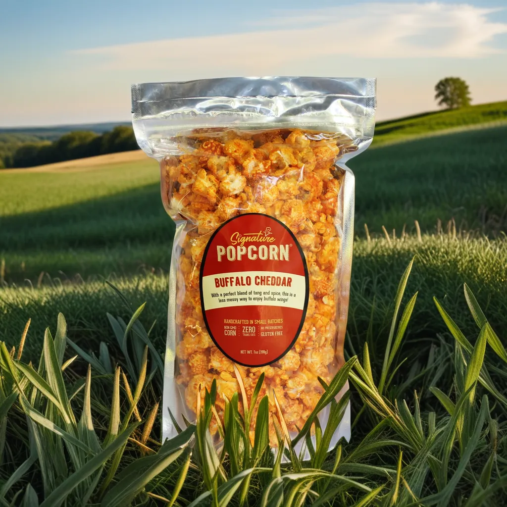 Large Gourmet Buffalo Cheddar Popcorn Bag