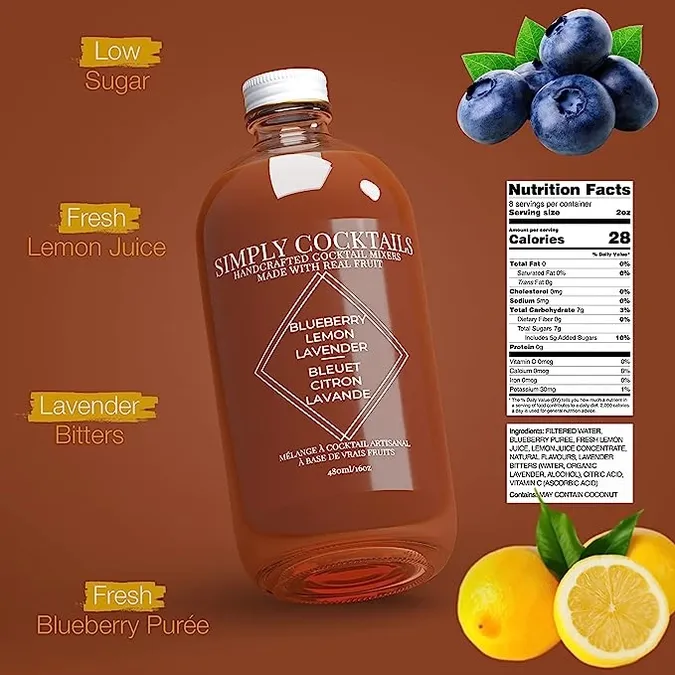 Blueberry Lavender Cocktail Mix - 16oz